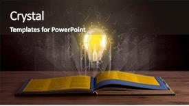  Presentation with hovering - Beautiful slide set featuring shiny alphabet letters and yellow backdrop and a wine colored foreground