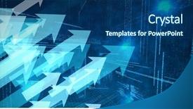  Presentation with arrows - Slides featuring shiny arrows on black background background and a ocean colored foreground