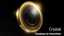  Presentation with abstract gold black - Presentation theme consisting of shiny-black-and-gold-button background and a black colored foreground
