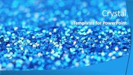  Presentation with glitter - Beautiful slides featuring shiny blue glitter background backdrop and a teal colored foreground