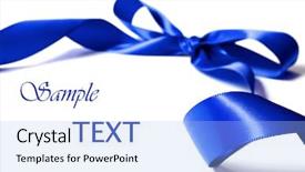  Presentation with satin - Beautiful PPT theme featuring shiny blue satin ribbon backdrop and a light blue colored foreground
