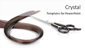  Presentation with shiny - Presentation theme consisting of shiny brown hair and hair background and a white colored foreground