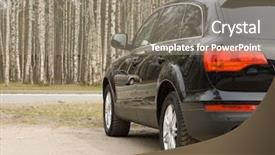  Presentation with luxury car - Presentation enhanced with shiny car - see similar images background and a gray colored foreground