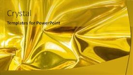  Presentation with shiny - Cool new theme with shiny-crumpled-surface-of-vibrant backdrop and a gold colored foreground