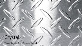  Presentation with diamond plate - Beautiful theme featuring shiny diamond plate background backdrop and a light gray colored foreground