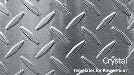  Presentation with diamond plate - PPT theme featuring shiny diamond plate background background and a gray colored foreground
