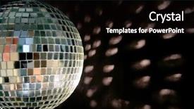  Presentation with disco ball - Presentation theme with shiny disco ball on back background and a black colored foreground