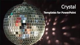  Presentation with 80s disco - Amazing presentation having shiny disco ball with reflections backdrop and a black colored foreground