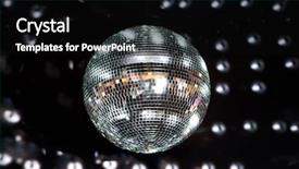  Presentation with disco ball - Colorful PPT layouts enhanced with shiny disco ball backdrop and a black colored foreground