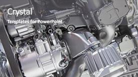  Presentation with car engine - Audience pleasing slides consisting of shiny engine of the modern backdrop and a gray colored foreground