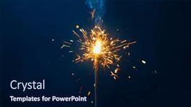  Presentation with blue fire - Amazing slide deck having shiny-fire-sparkler-on-dark backdrop and a navy blue colored foreground