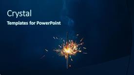  Presentation with blue fire - Cool new PPT theme with shiny-fire-sparkler-on-dark backdrop and a navy blue colored foreground