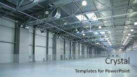  Presentation with shiny - Presentation enhanced with shiny floor - indastrial hall background and a light blue colored foreground