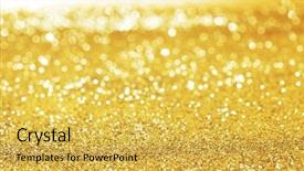  Presentation with glitter - Audience pleasing slide set consisting of shiny glitter holiday celebration background backdrop and a yellow colored foreground