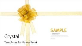  Presentation with shiny gold - Beautiful PPT layouts featuring shiny gold ribbon on white backdrop and a  colored foreground
