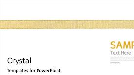  Presentation with shiny gold - Beautiful PPT theme featuring shiny gold ribbon on white backdrop and a white colored foreground