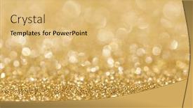  Presentation with golden lights - PPT theme enhanced with shiny golden bokeh glitter lights abstract background christmas new year party celebration concept background and a yellow colored foreground
