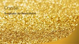  Presentation with golden lights - Presentation design with shiny-golden-bokeh-glitter-lights background and a yellow colored foreground