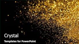  Presentation with shiny gold - Slide set consisting of shiny golden glitter on black background and a black colored foreground