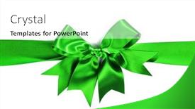  Presentation with ribbon green - 
