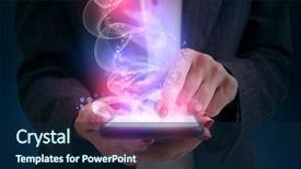  Presentation with magic - Slide deck consisting of shiny magic comes from screen background and a navy blue colored foreground