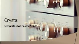  Presentation with controls - Cool new presentation theme with vintage stereo amplifier and tuner backdrop and a soft green colored foreground