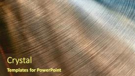  Presentation with black chrome metallic mesh metal - PPT theme featuring shiny-metal-surface-clouseup-cymbal background and a tawny brown colored foreground