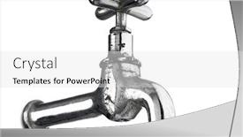  Presentation with shiny - Amazing presentation having shiny metal tap on white with clipping path backdrop and a white colored foreground