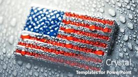  Presentation with america flag - Presentation theme enhanced with shiny-metal-us-american-flag background and a  colored foreground