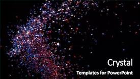  Presentation with particle - Audience pleasing presentation design consisting of shiny particles background backdrop and a black colored foreground