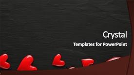  Presentation with shiny - PPT layouts with shiny red hearts on dark background and a  colored foreground