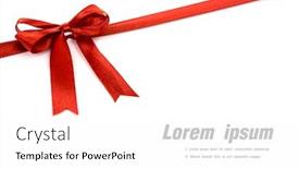  Presentation with shiny - Presentation theme consisting of shiny-red-ribbon-on-white background and a white colored foreground