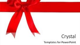  Presentation with shiny - Beautiful slide set featuring shiny red ribbon on white backdrop and a  colored foreground