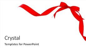  Presentation with copy space - Beautiful presentation theme featuring shiny red ribbon on white backdrop and a white colored foreground
