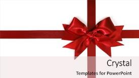  Presentation with red bow - Presentation consisting of portrait of handsome smiling vietnamese doctor with folder looking at camera background and a light gray colored foreground