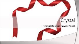  Presentation with satin - Slides consisting of shiny red satin ribbon background and a sky blue colored foreground
