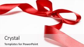  Presentation with red banner - Cool new presentation design with shiny red satin ribbon backdrop and a white colored foreground