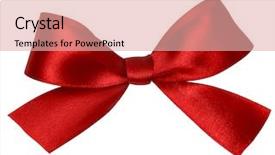  Presentation with red black and white - Presentation design with shiny red satin ribbon background and a coral colored foreground