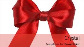 Presentation with red and white abstract - PPT layouts having shiny red satin ribbon background and a red colored foreground