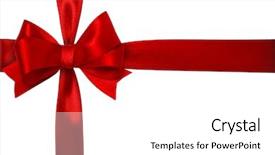  Presentation with red banner - Amazing PPT layouts having shiny red satin ribbon backdrop and a white colored foreground