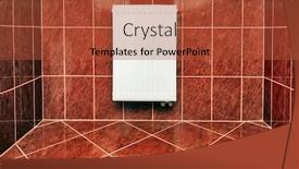  Presentation with reflecting - Beautiful PPT layouts featuring shiny-red-tiled-bathroom backdrop and a red colored foreground