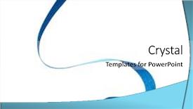  Presentation with blue ribbon - Beautiful theme featuring shiny satin ribbon in blue backdrop and a white colored foreground