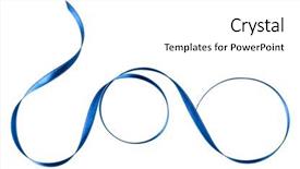  Presentation with blue ribbon - Colorful theme enhanced with shiny satin ribbon in blue backdrop and a  colored foreground