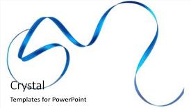  Presentation with healthcare dark blue ribbon - Beautiful PPT theme featuring shiny satin ribbon in blue backdrop and a white colored foreground