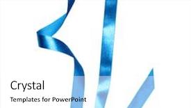  Presentation with blue ribbon - Presentation consisting of shiny satin ribbon in blue background and a white colored foreground