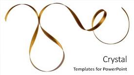  Presentation with satin - Presentation design enhanced with shiny satin ribbon in brown background and a  colored foreground