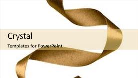  Presentation with brown and white - Amazing presentation design having shiny satin ribbon in brown backdrop and a  colored foreground