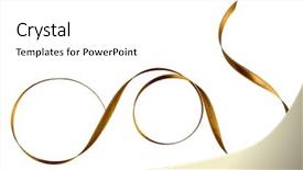  Presentation with brown and white - Colorful PPT layouts enhanced with shiny satin ribbon in brown backdrop and a  colored foreground