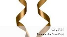  Presentation with satin - Presentation theme enhanced with shiny satin ribbon in brown color isolated on white background close up ribbon image for decoration design background and a white colored foreground