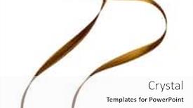  Presentation with satin - Beautiful theme featuring shiny-satin-ribbon-in-brown backdrop and a white colored foreground